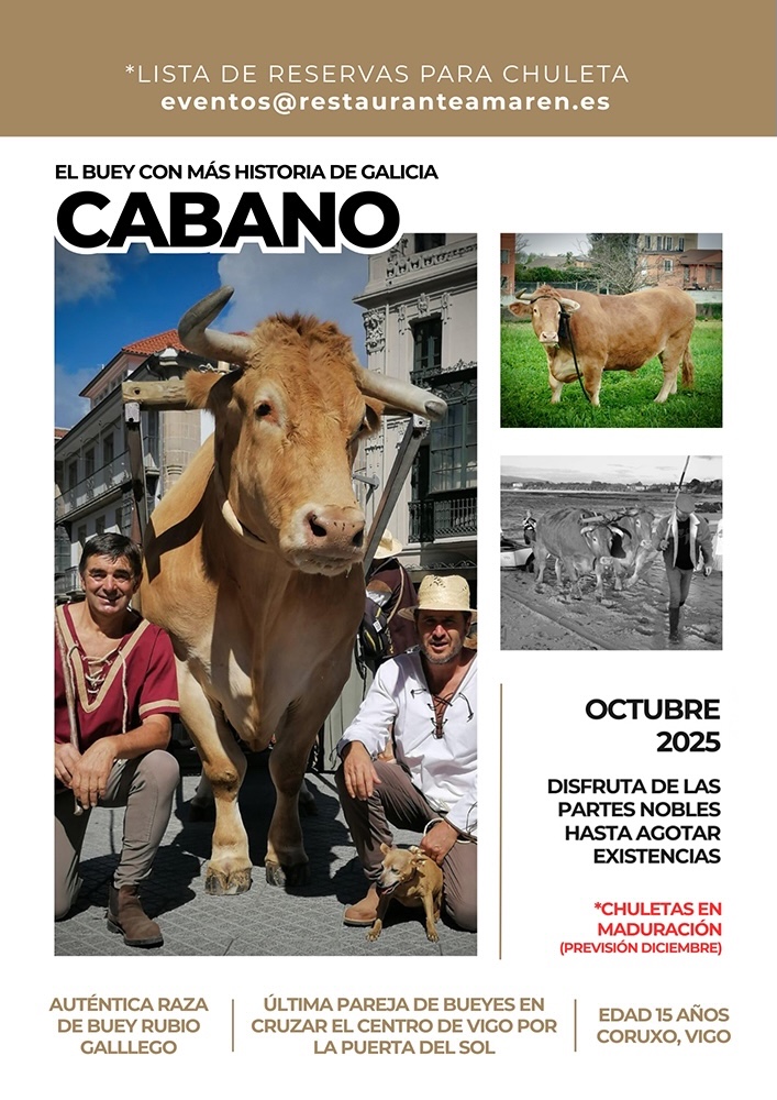LISTAS ABIERTAS PARA LAS CHULETAS DEL BUEY CABANO.