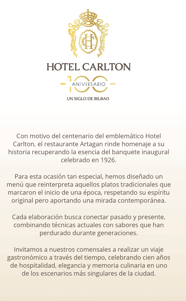 MENU CENTENARIO