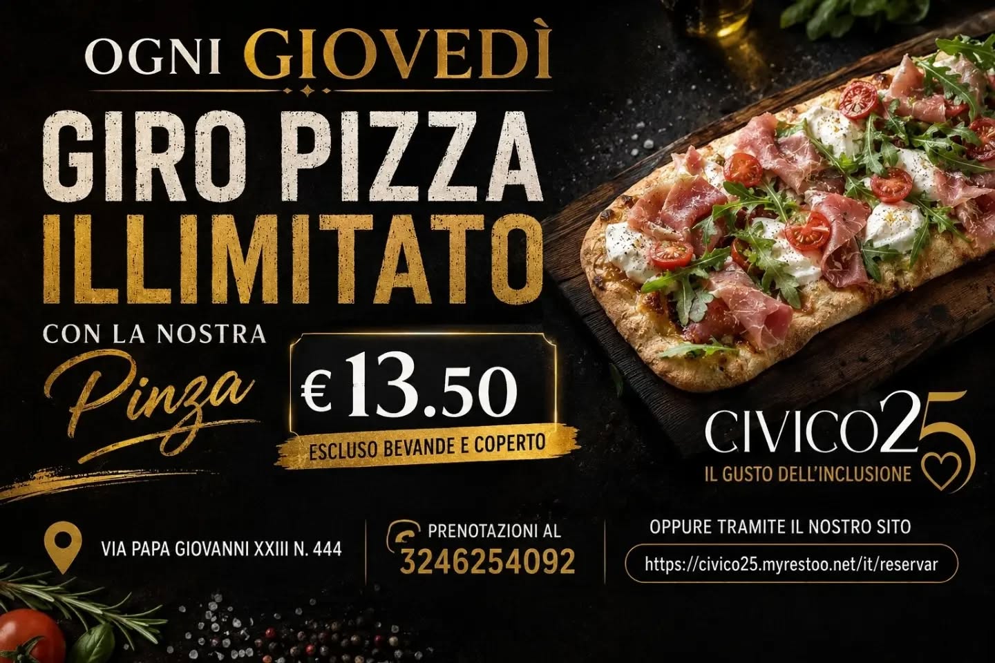 Ogni giovedì il gusto si trasforma in spettacolo!