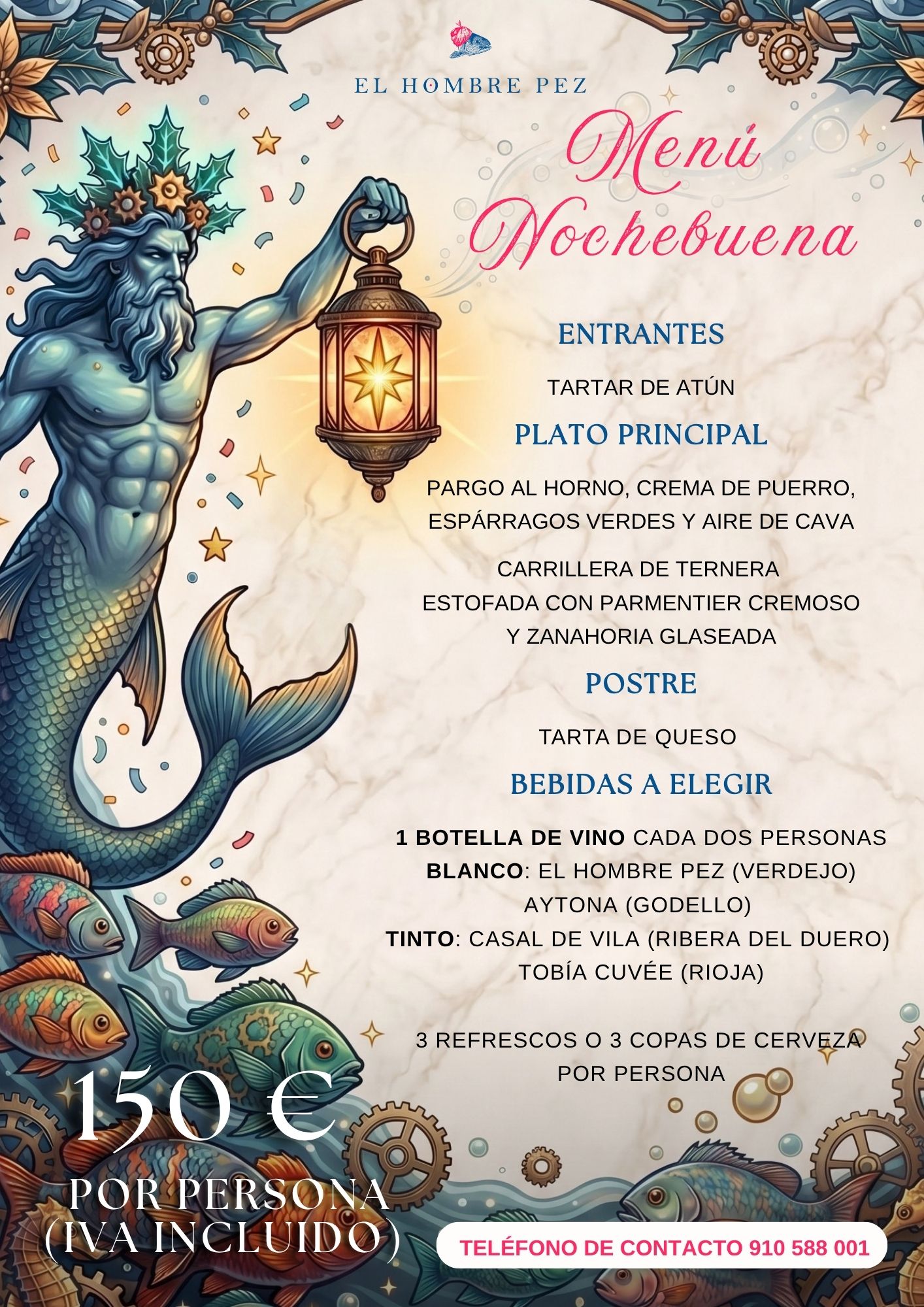 Cena Nochebuena Madrid 2026