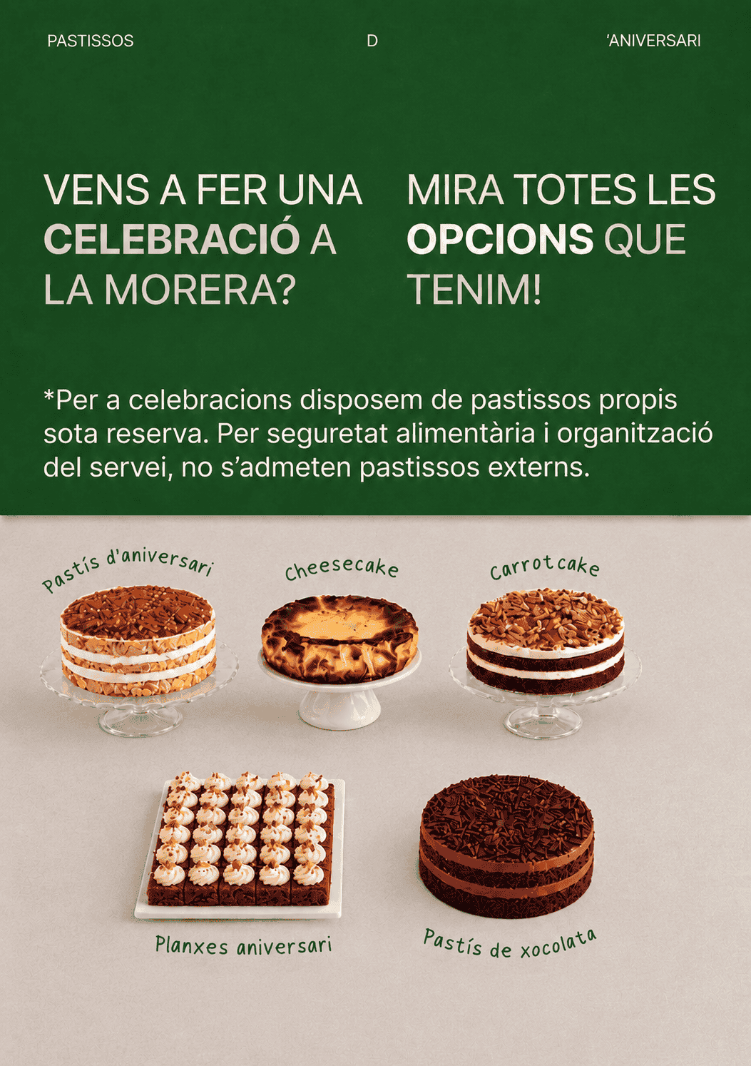 Pastissos a la Morera