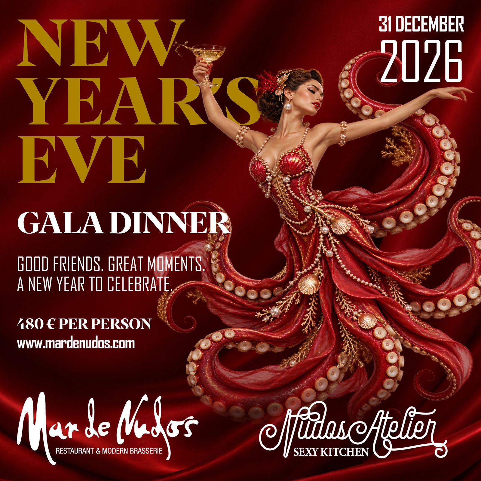 Cena de Gala de Nochevieja. Reserve ahora!
