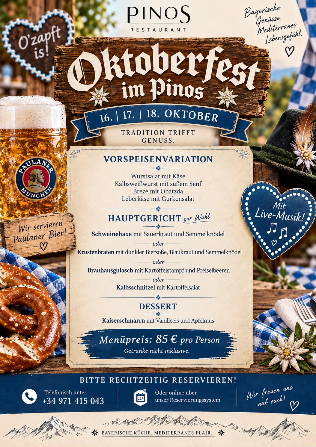 Afterwiesn Party – Mallorca Magazin × Pinos - 16, 17 y 18 de octubre de 2026