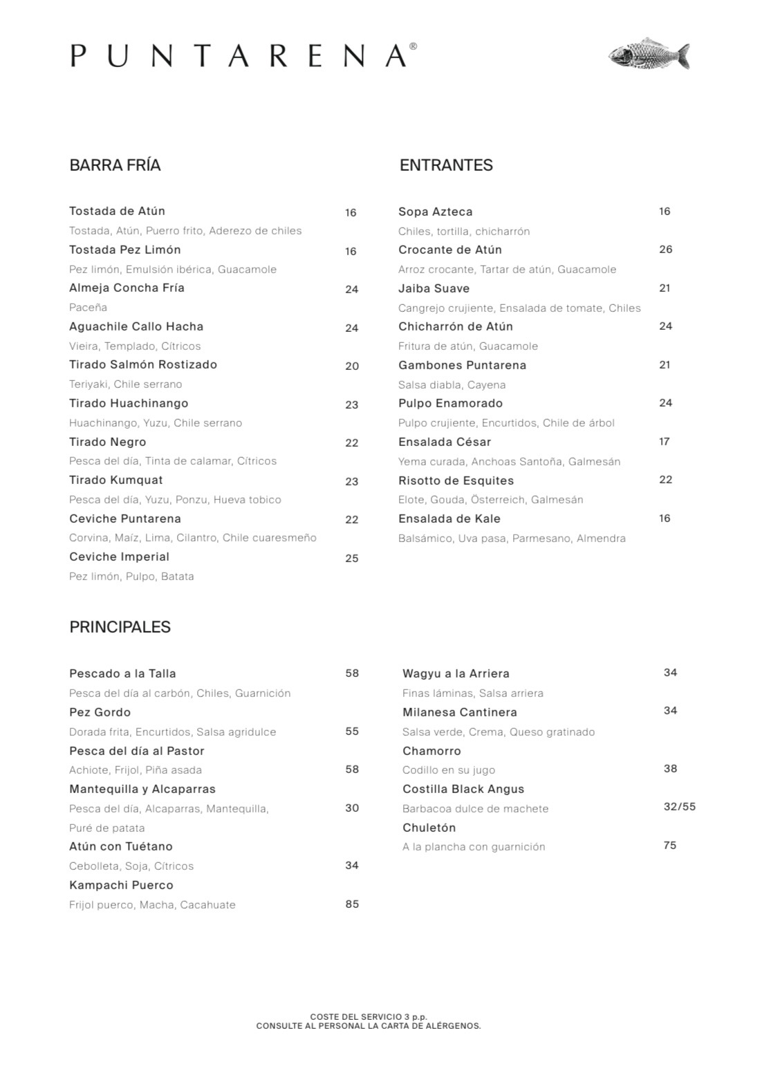 Consulta nuestra carta