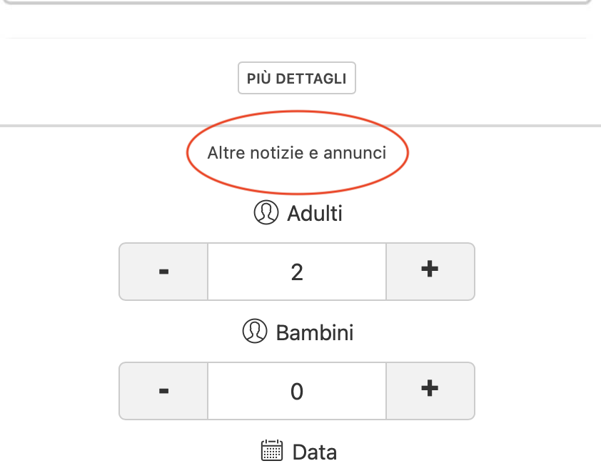 IMPORTANTE, LEGGERE PRIMA DI PRENOTARE