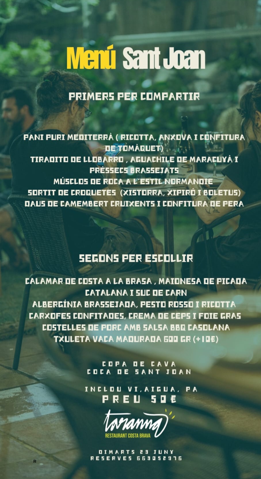 Menú Sant Joan 2026